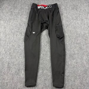 WOLACO‎ Compression Pants Mens Large Black Red Athletic Leggings Gym Training